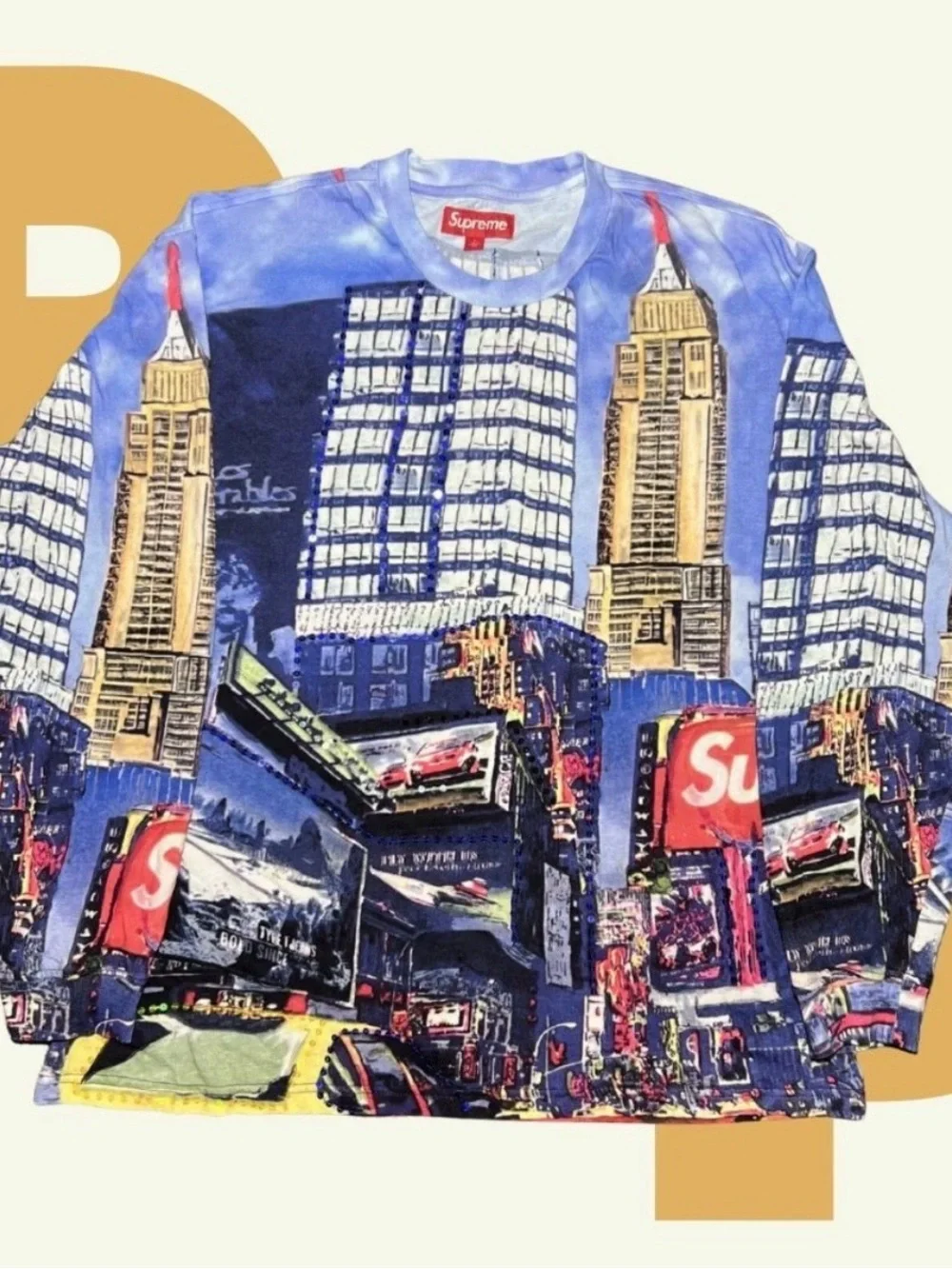 Supreme | Shirts | Supreme Skyline Sequin Ls Top Large | Poshmark